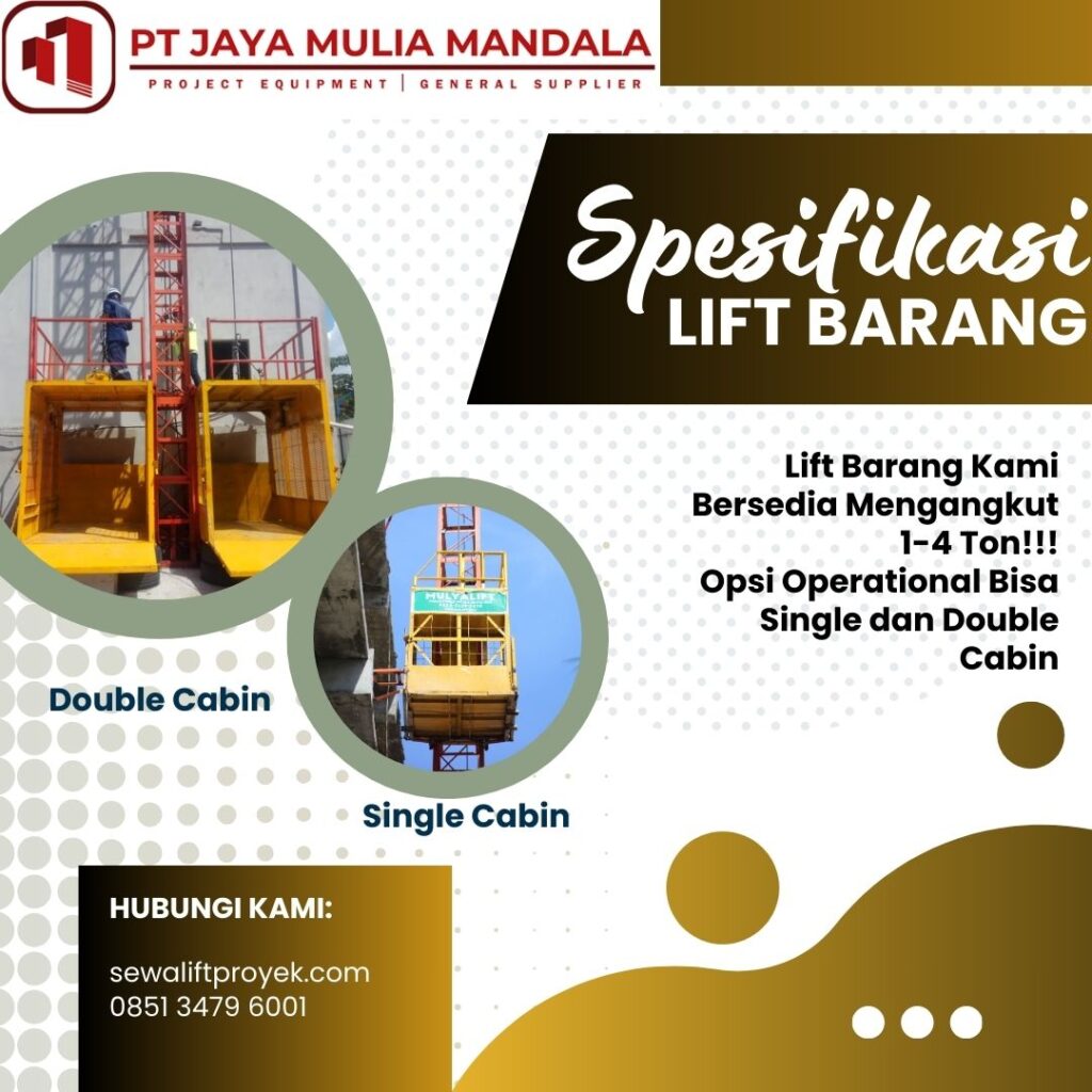 Spesifikasi Sewa Lift Barang