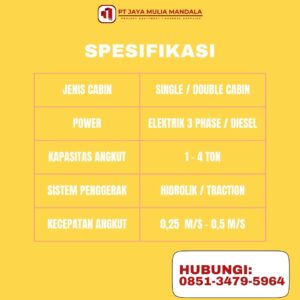 sewa lift barang tangerang