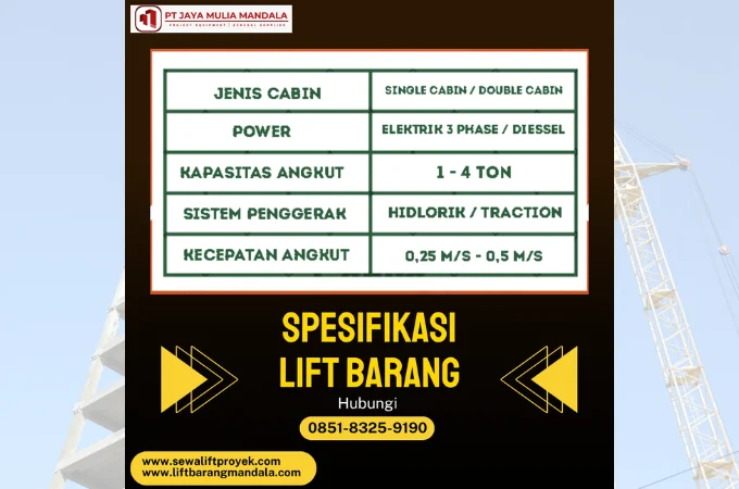 sewa lift barang jakarta