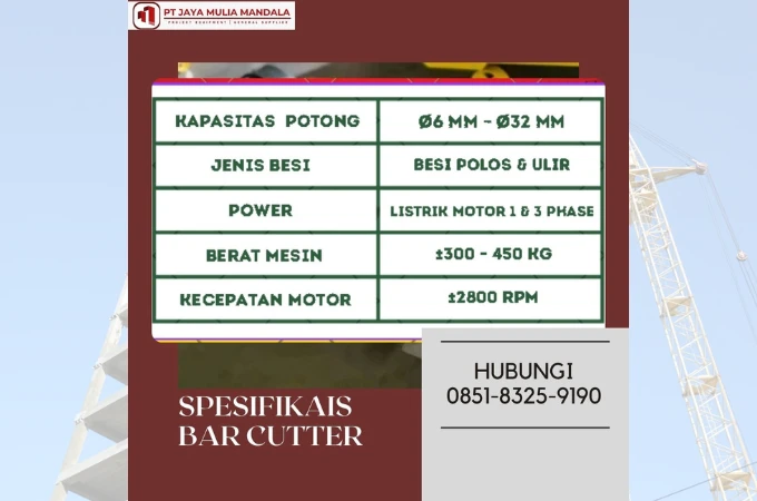 sewa bar cutter palembang