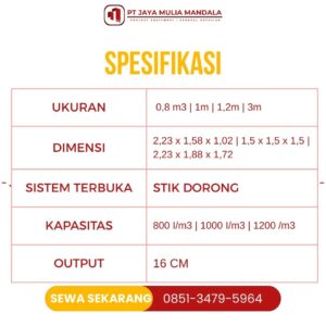 spesifikasi bucket cor buleleng