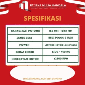 spesifikasi bar cutter pringsewu