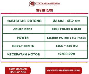 spesifikasi bar cutter sidoarjo