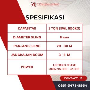 spesifikasi mini crane grobogan