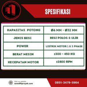 spesifikasi bar cutter pontianak
