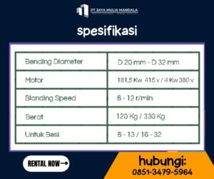 spesifikasi bar bender bandar lampung