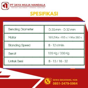 spesifikasi bar bender Subulussalam