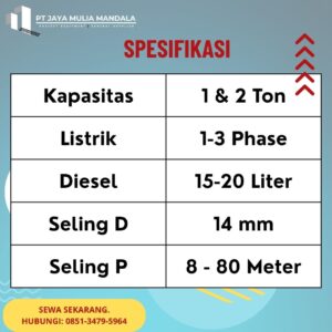spesifikasi hoist crane pasuruan