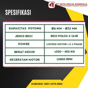 spesifikasi bar cutter kendal