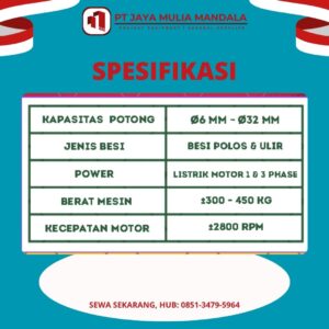 spesifikasi bar cutter bekasi