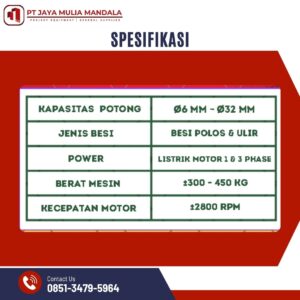spesifikasi bar cutter tangerang