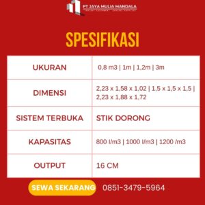 spesifikasi bucket cor tangerang