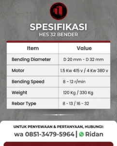 spesifiaksi bar cutter