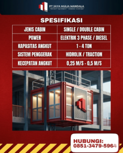 spesifikasi lift barang pati