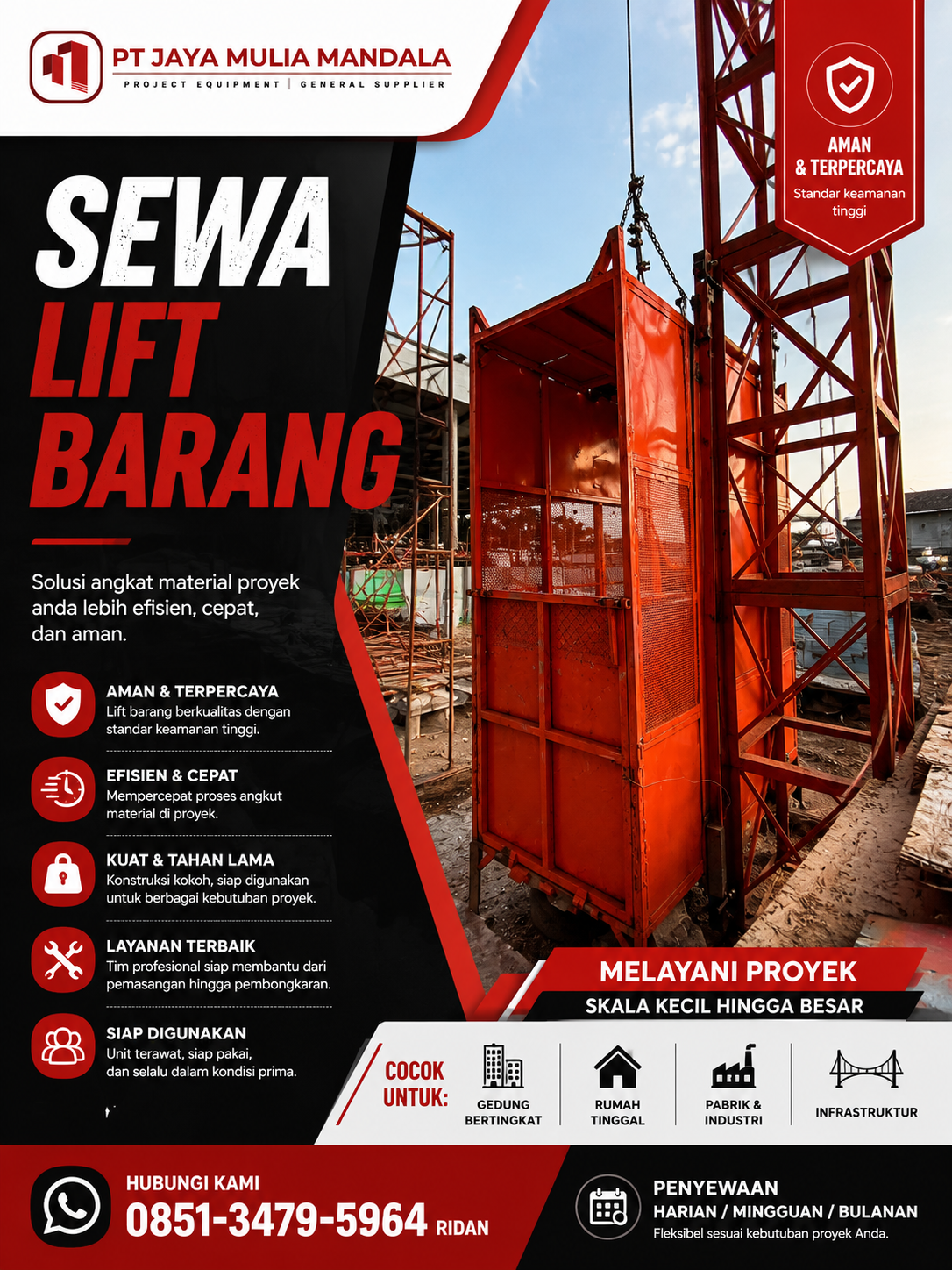 sewa lift barang parepare