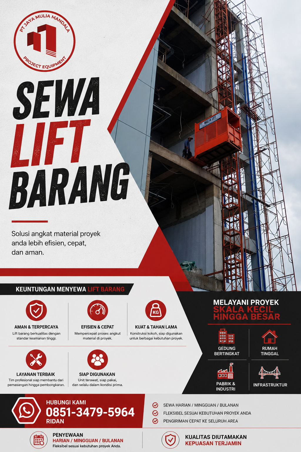 sewa lift barang sleman
