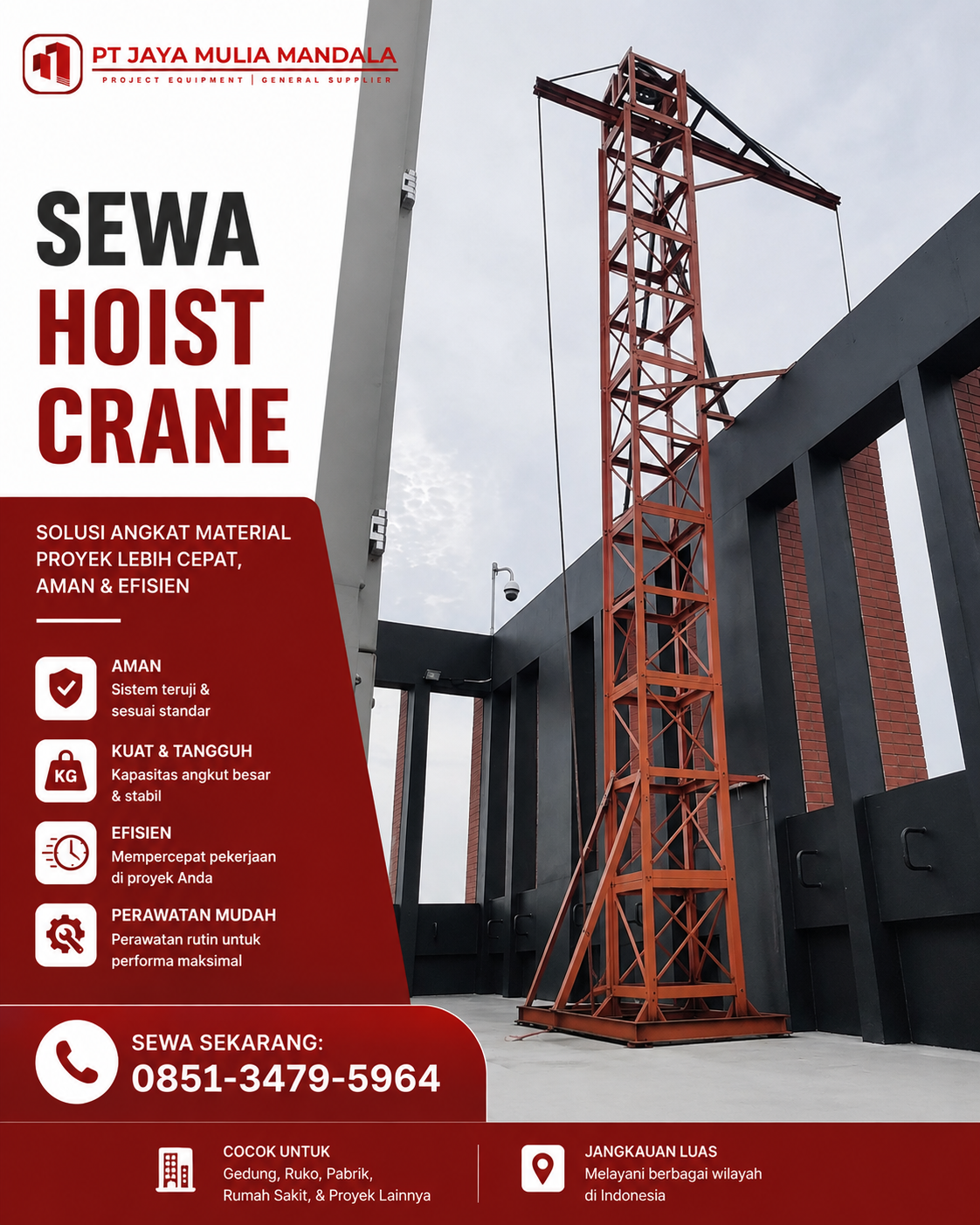 sewa hoist crane cimahi