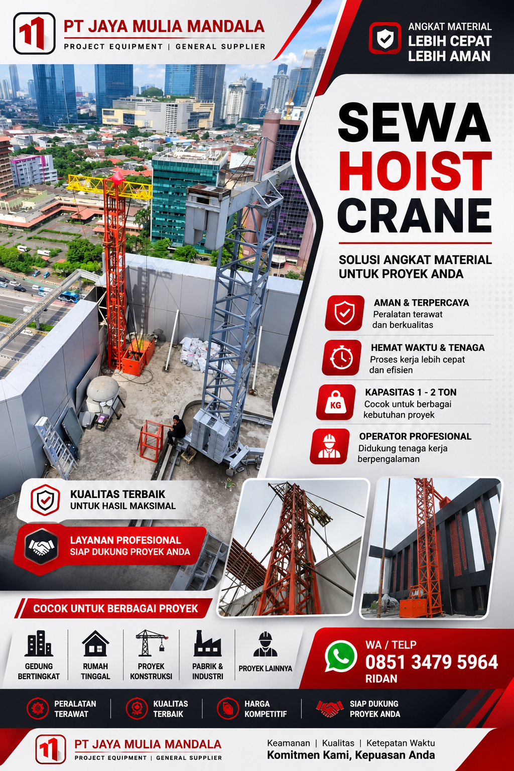 sewa hoist crane purwakarta