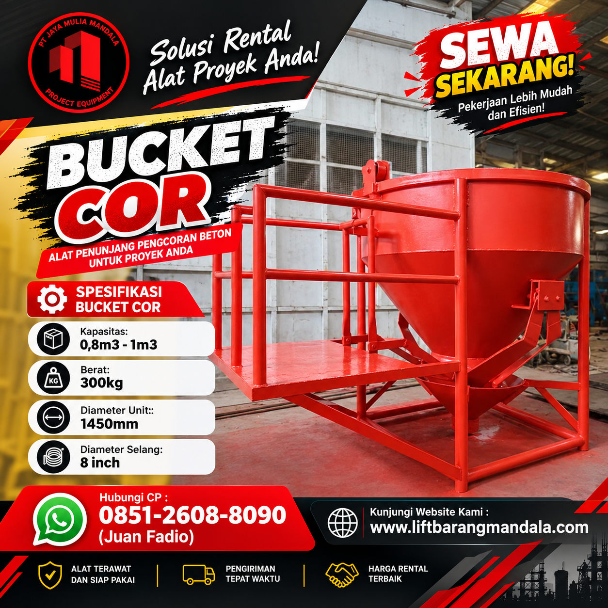 Sewa Bucket Cor Tangerang