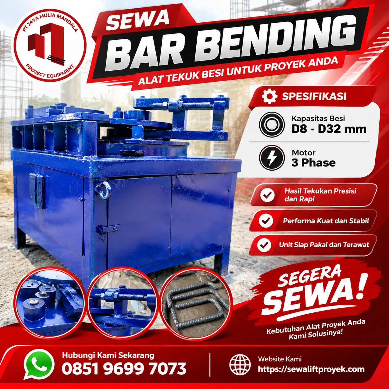 sewa bar bending jambi