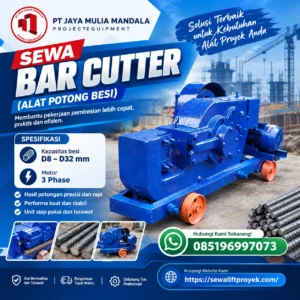Mesin Bar Cutter untuk pekerjaan pembesian proyek konstruksi di Bali