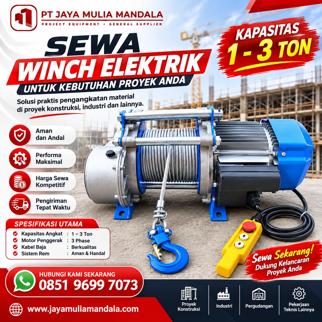 sewa winch elektrik surabaya