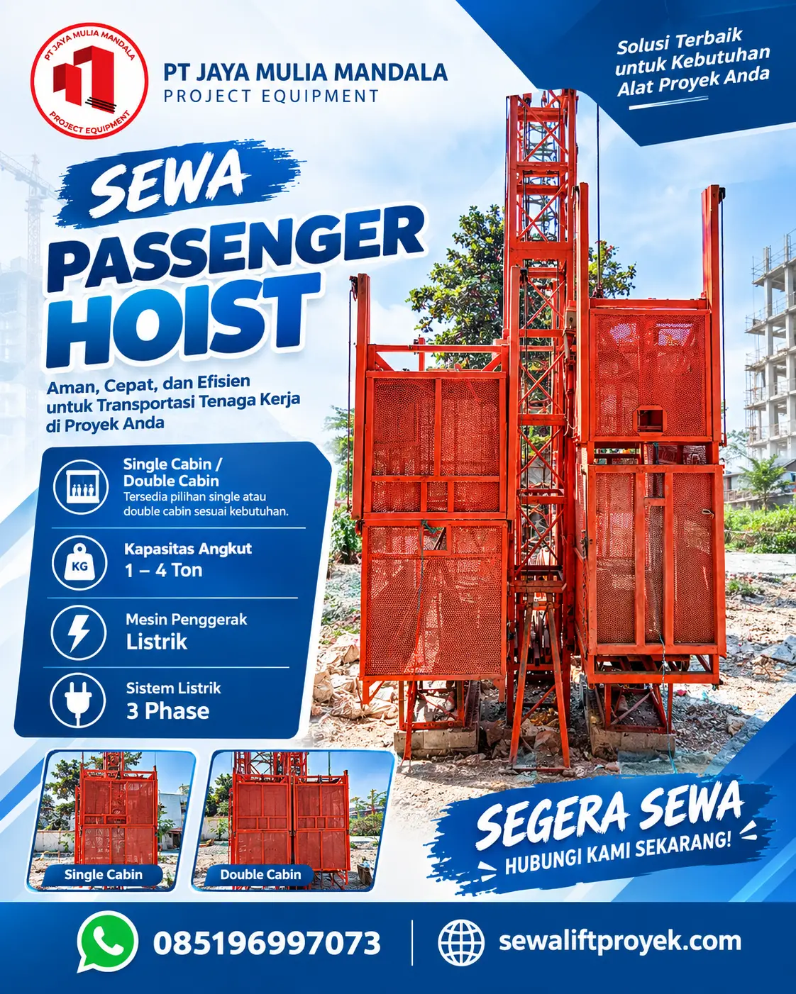 Sewa Passenger Hoist Bandung