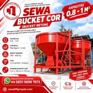 sewa bucket cor lubuk linggau