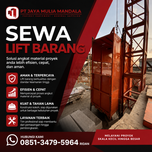 sewa lift barang wajo