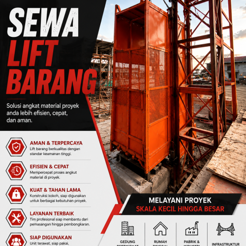 sewa lift barang nias