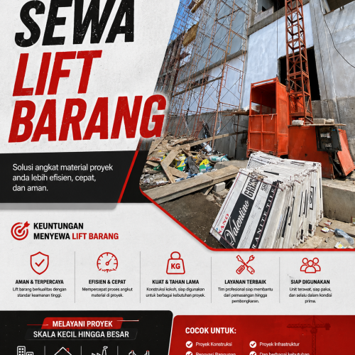 sewa lift barang makassar