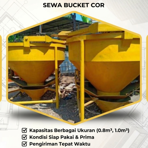 Sewa Bucket Cor Kendal | 1000 Liter | Cor Proyek Jateng